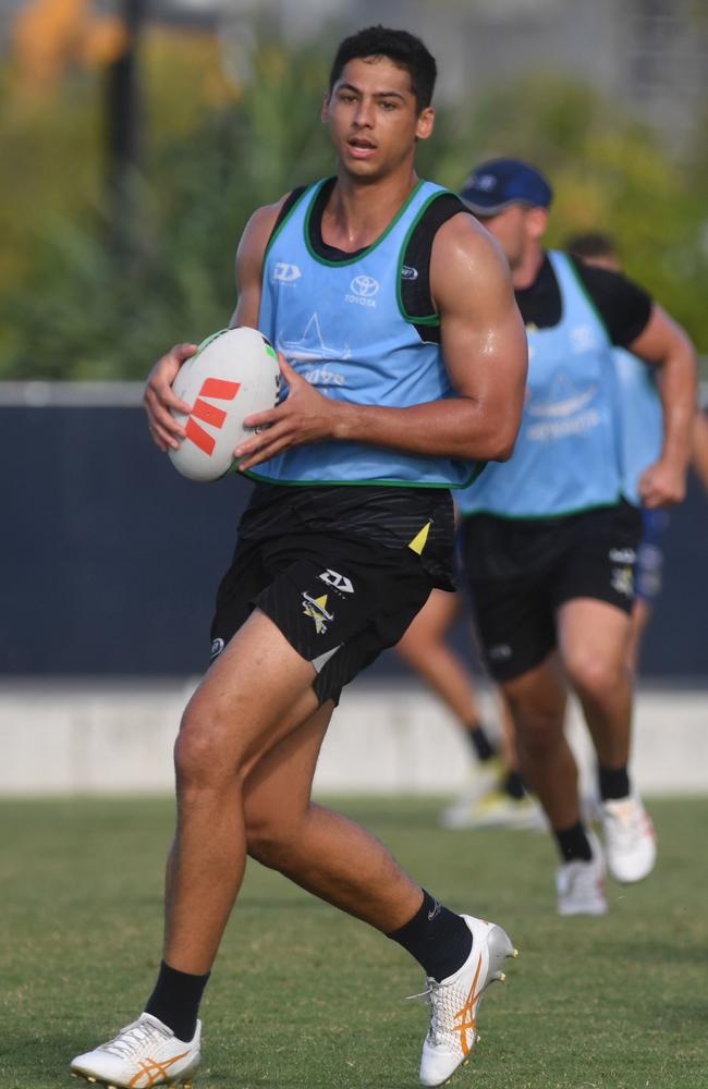 NQ Cowboys training at Cowboys HQ at the Hutchinson Builders Centre. Heilum Luki. Picture: Evan Morgan