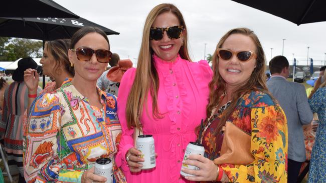 Jana, Renee and Carli at the Rockhampton Jaguar Land Rover Pop-Up Polo on June 3, 2023. Picture: Aden Stokes