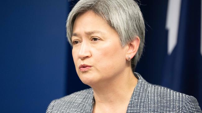 Foreign Minister Penny Wong says anyone granted a visa to come to Australia has undergone security checks. NCA NewsWire / Morgan Sette