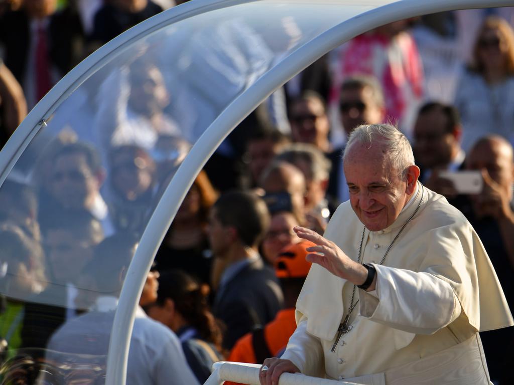 The Pope made the comments while visiting Panama City to give an open-air mass. Picture: AFP