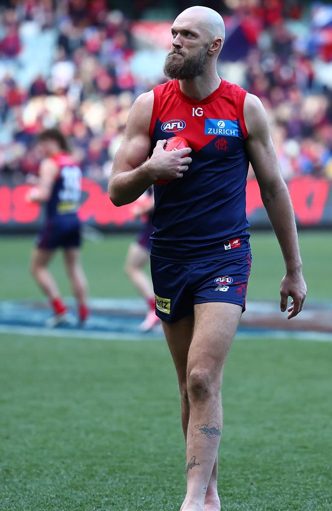 The Dees will be without skipper Max Gawn. Picture: Quinn Rooney/Getty Images