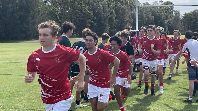 St Paul's School's First XV take to the field.