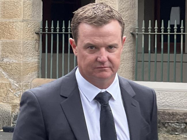 Wollongong High School of the Performing Arts Phil Saunders leaving Wollongong Courthouse on Monday October 10, 2022. Saunders is charged with indecent assault of a student, gambling with a student among other things. Pleaded not guilty in in the middle of a hearing. Picture: ARVELA