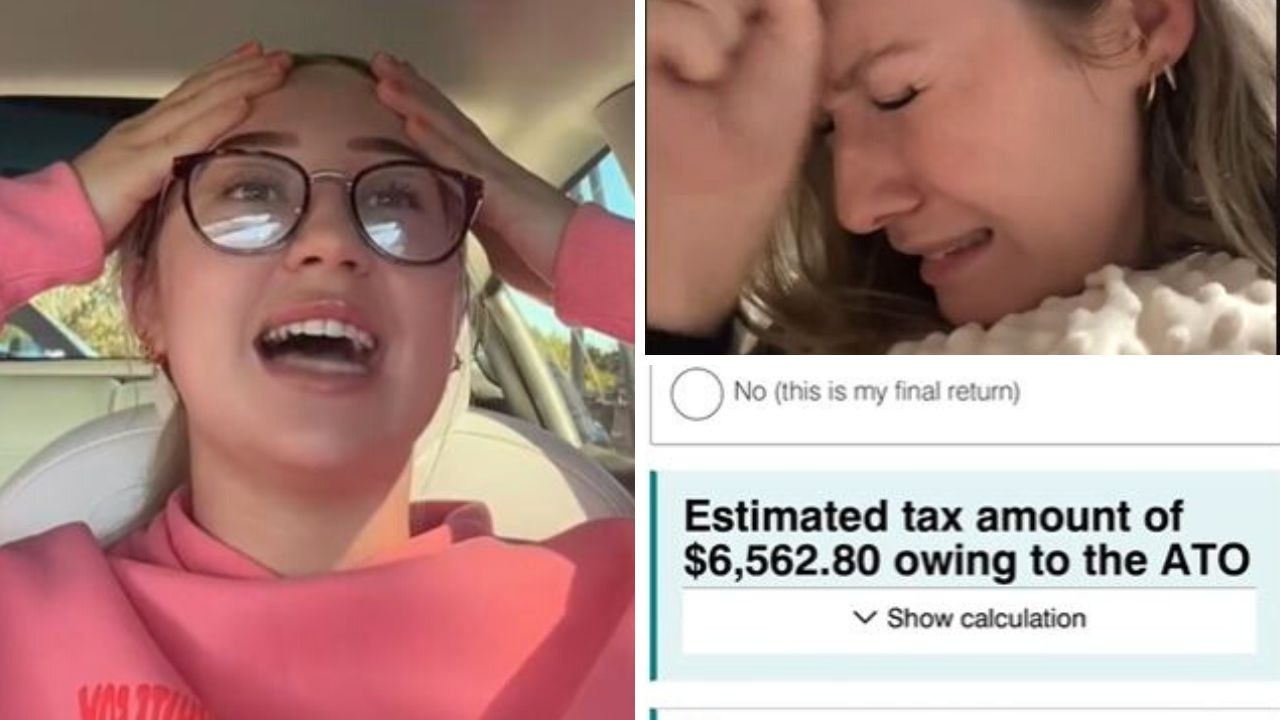 Aussies are losing it after finding out just how much of an impact their HECS debts are having on their tax returns. Pictures: TikTok