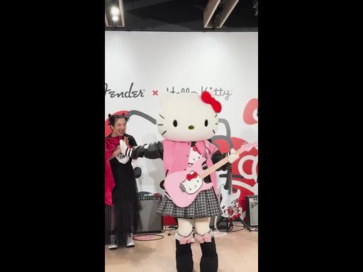 Crazy scenes at Hello Kitty guitar launch