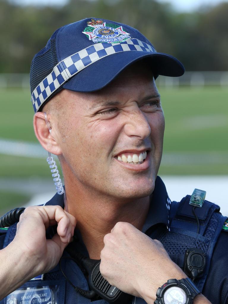 Gold Coast officer Arron Ottaway has been stood down after a claim he allowed officers to ram a stolen Volkswagen Arteon when it had been driving on its rims for 18 minutes. Picture Glenn Hampson