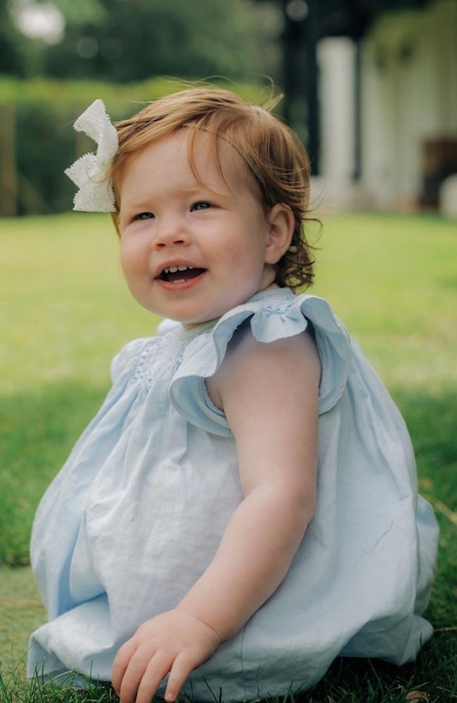 They released this portrait of Lilibet in honour of her 1st birthday. Picture: Misan Harriman/Duke and Duchess of Sussex