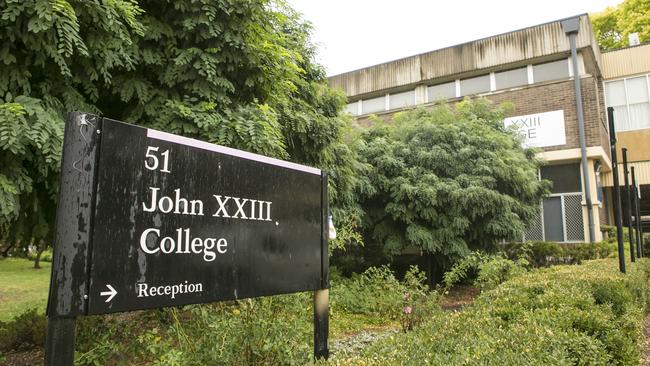 John XXIII College at the Australian National University in Canberra. Picture: Keegan Carroll