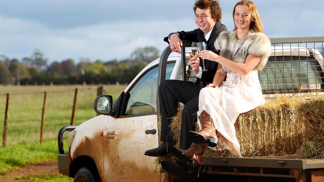 Ute beaut: Victorian Young Farmers members Simone Pedretti from Elaine and Jake Guthrie from Dean will both attend the gala ball in Ballarat.