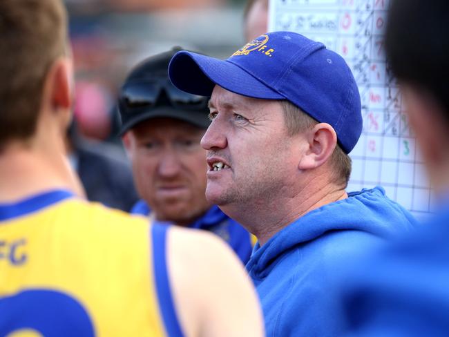 EFL footy: Berwick v Noble ParkSteve Hughes Noble Park coach.Picture : Stuart Milligan