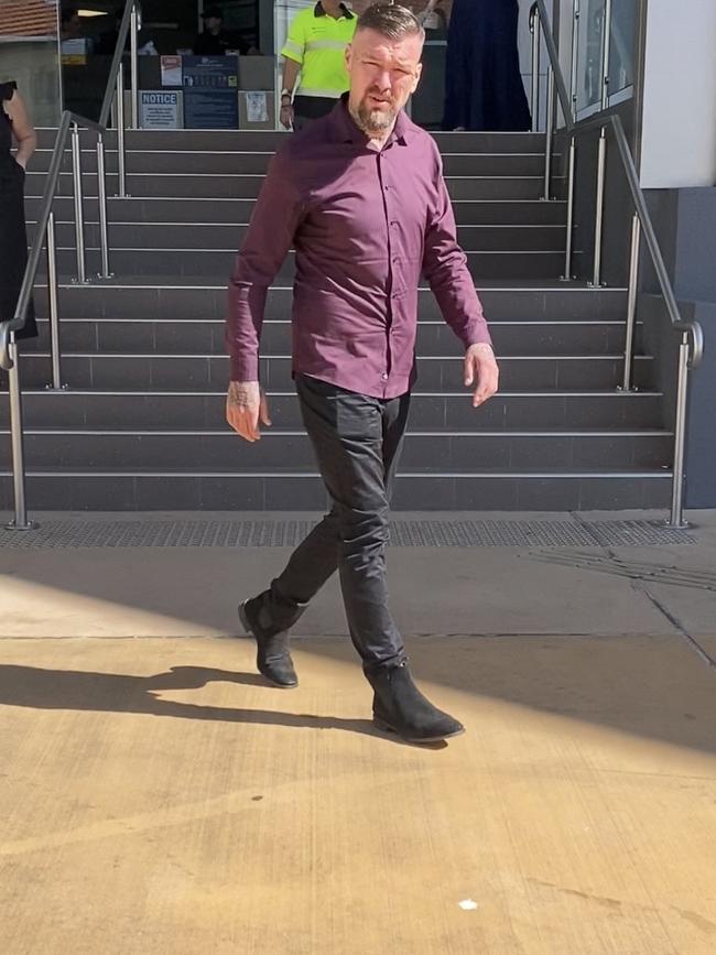 Gareth John Miggins leaving the Rockhampton Courthouse.