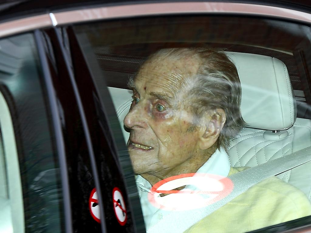 Prince Philip, Duke of Edinburgh leaving King Edward VII Hospital on March 16. Picture: Jeff Spicer/Getty Images