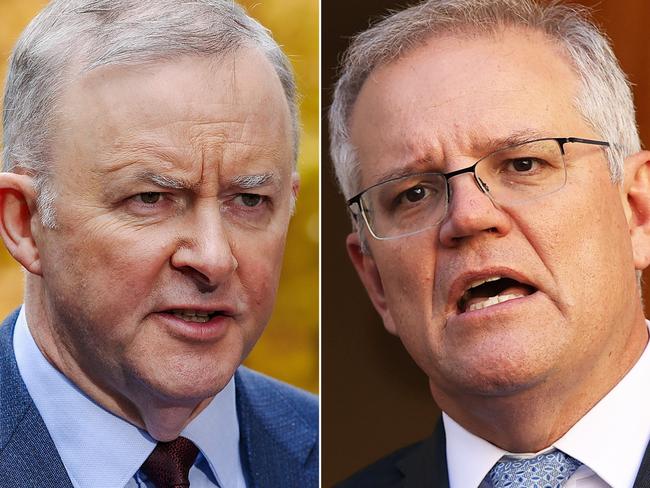 Anthony Albanese Scott Morrison composite. Picture: NCA Newswire