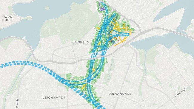 Rozelle Interchange interactive map can be found at: https://v2.communityanalytics.com.au/ric/rozelle-interchange