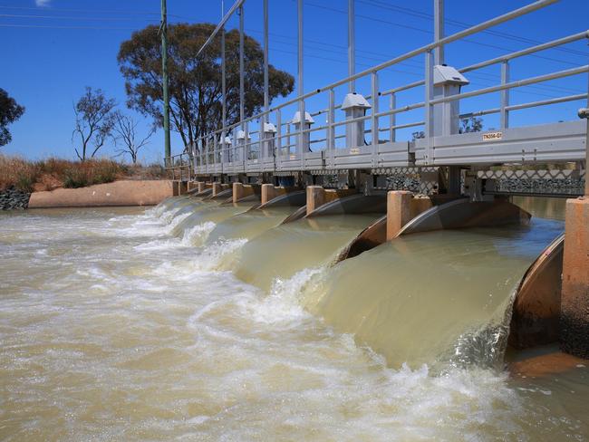 Irrigation water, channel, gates, generic Picture: ANDY ROGERS