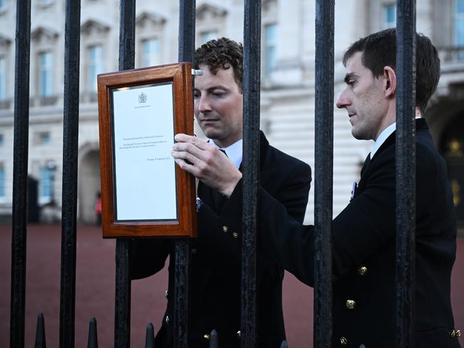 The official statement confirming the death of Queen Elizabeth II kicked off aseries of plans that were drawn up many years ago. Picture: Getty