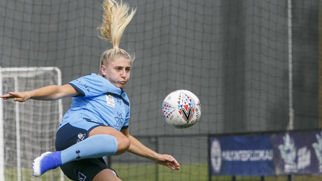 Remy Siemsen at Cromer Park where she hopes to score her first hat-trick of the W-League season.