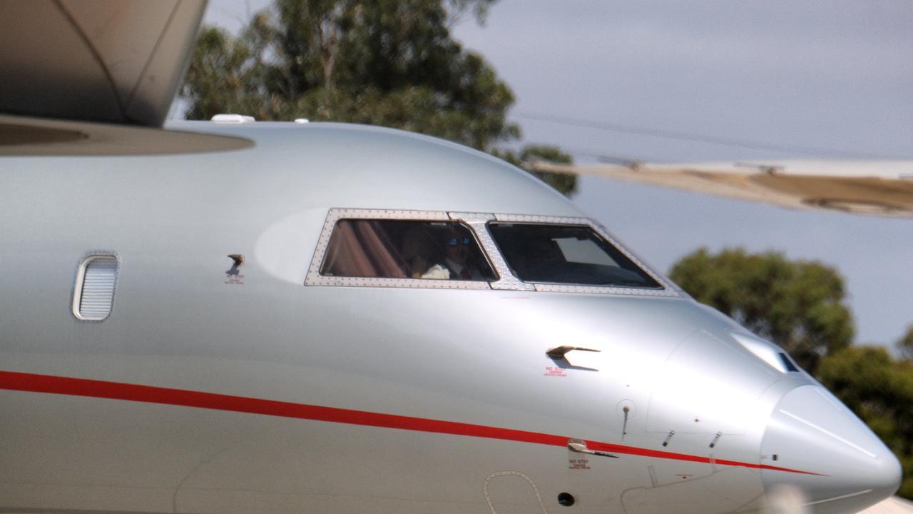 Taylor Swift’s jet in Melbourne. Picture: NCA NewsWire / Luis Enrique Ascui