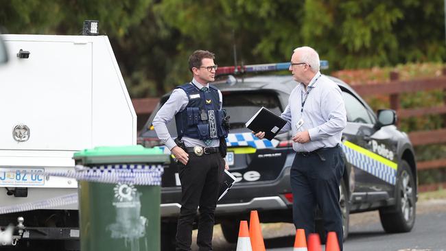 Scene at Black Snake Road Granton where Nicholas Scott was killed. Tasmania Police in attendance. Picture: Nikki Davis-Jones