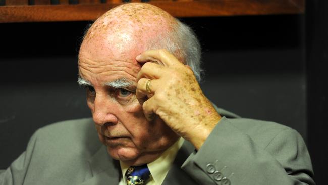 Former Grand Slam tennis doubles champion Bob Hewitt pictured in court in Johannesburg, South Africa. Picture: AP