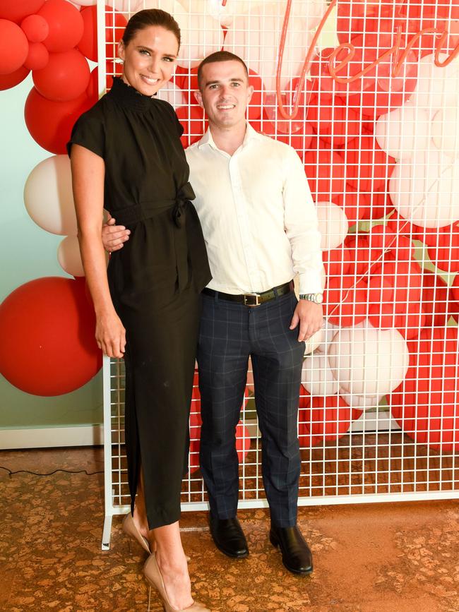 Jodi Anasta and Jackson Meyer at the Verus Global event at Brighton on Thursday night<br/>