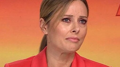 ACA host Ally Langdon tears up while interviewing the sister of a woman who died while waiting for an ambulance. Picture: ACA