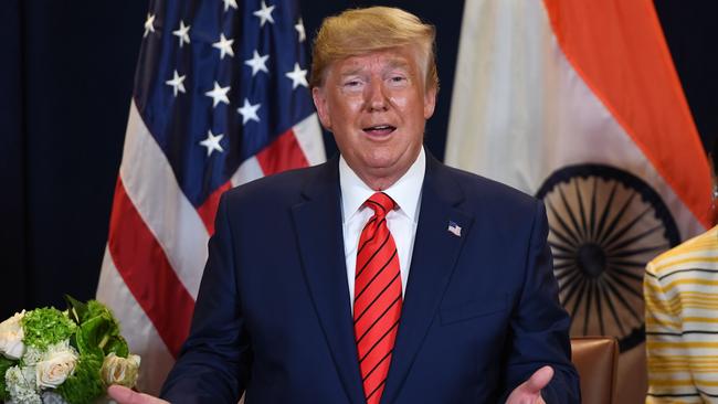 US President Donald Trump's shaky grasp of geography includes not knowing that India shares a border with China, according to a new book by a pair of reporters for The Washington Post. Picture: Saul Loeb/AFP