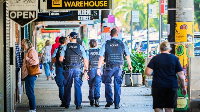 Richmond police recently held a joint operation with Loss Prevention Officers and Compliance Officers from the local council to detect and disrupt crime in the Lismore and Goonellabah areas. Picture: Phil Tsourlinis