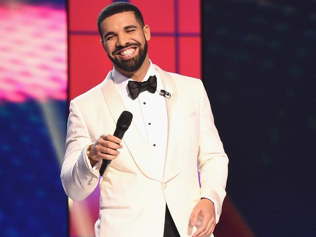 Started from the bottom, now Drake’s here — hosting the inaugural NBA Awards night. Picture: Getty Images