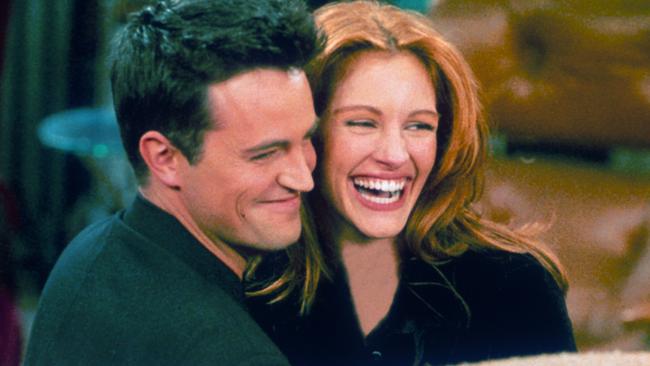 Friends attracted many famous cameos, including by Julia Roberts, who appeared on the show and also dated Matthew Perry. Picture: Liaison