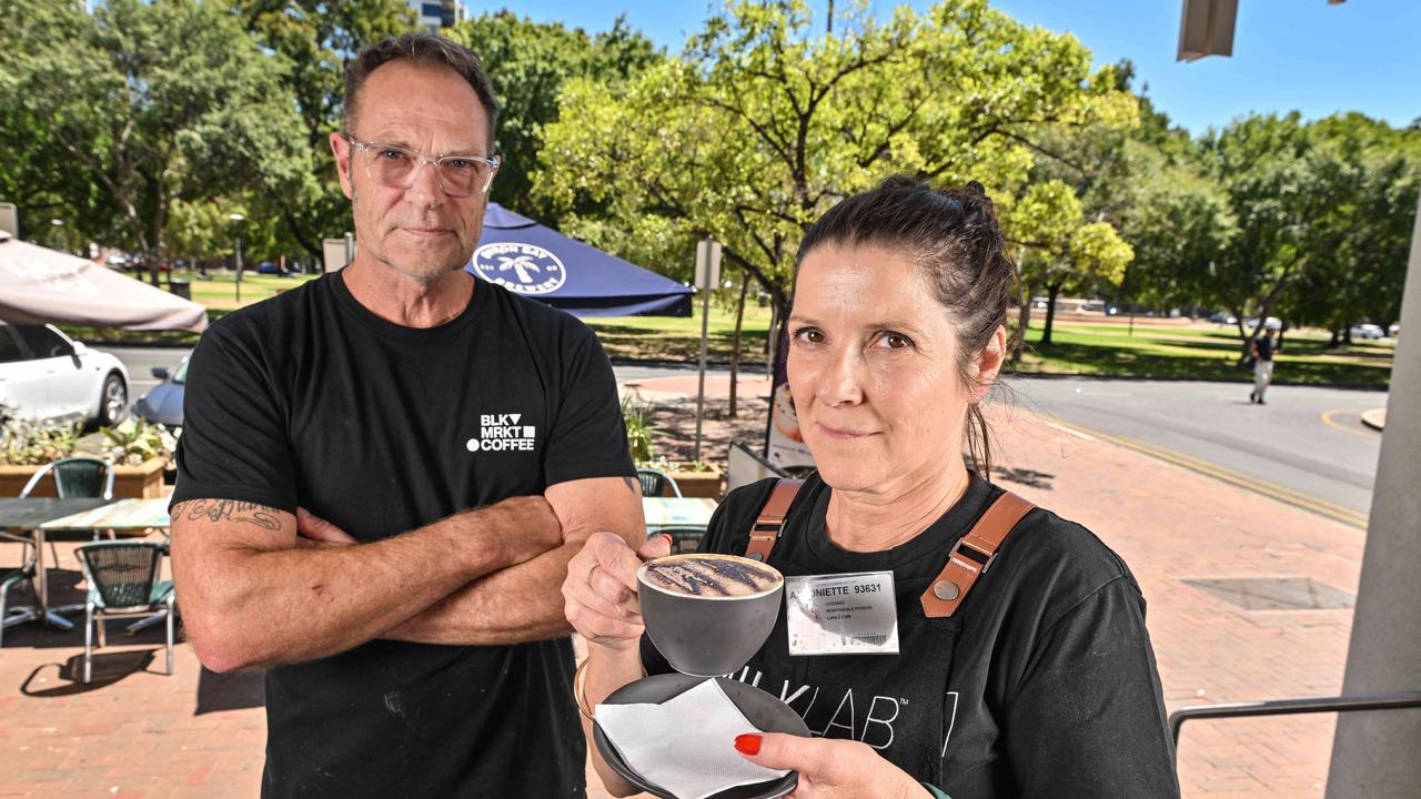 LimeSquare Cafe owners Peter and Antoniette Domhoff, who aren’t happy with the proposal. Picture: Brenton Edwards