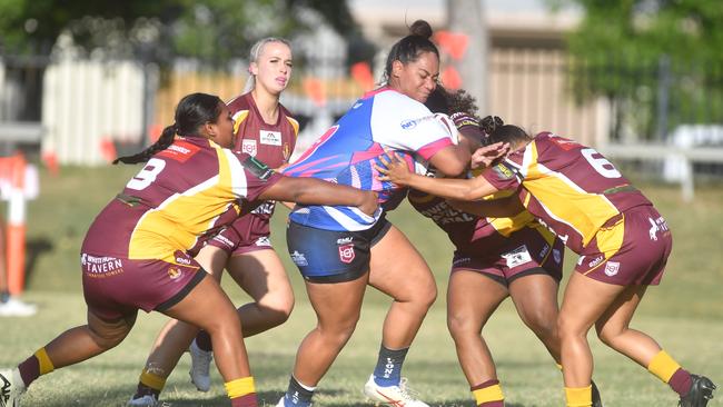 Womens rugby league game between Charters Towers and Western Lions. Lions Easther Mikaele. Picture: Evan Morgan