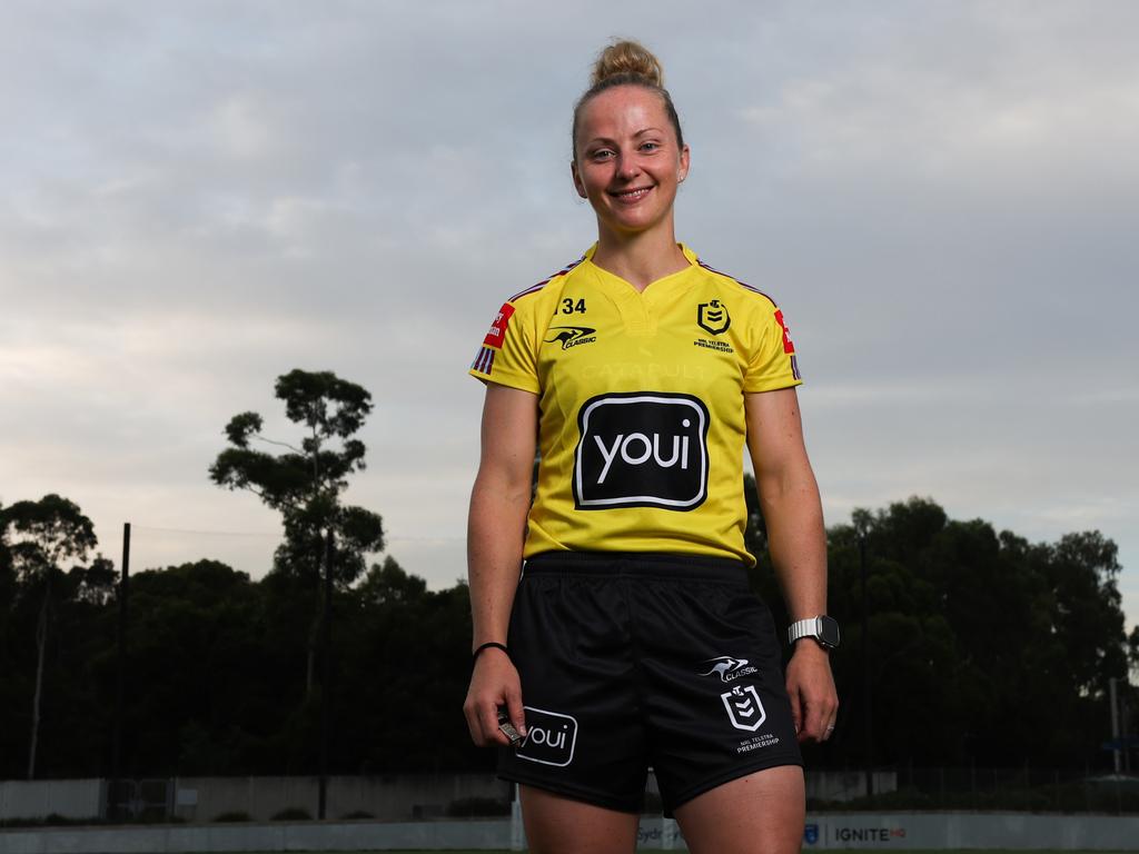 NRL referee Belinda Sharpe.