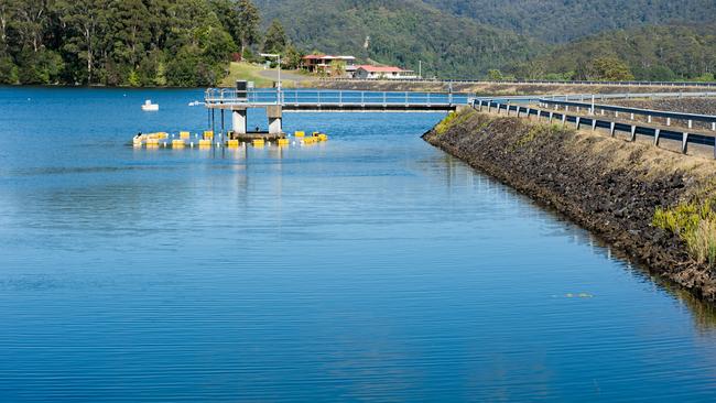 Karangi Dam forms part of the regional water supply along with the Shannon Creek Dam. Photo: Trevor Veale / The Coffs Coast Advocate