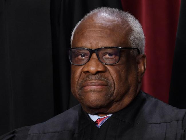 Supreme Court Justice Clarence Thomas did not disclose decades of luxury holidays paid for by a Republican donor. Picture: AFP