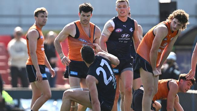 Marc Pittonet and Matt Kennedy clash. Picture: Getty Images