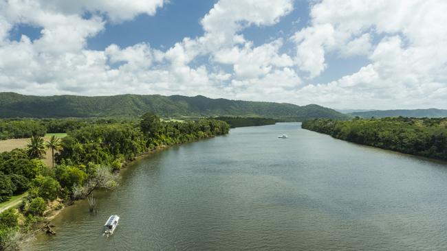 The man was found in the Daintree River near Daintree Village.