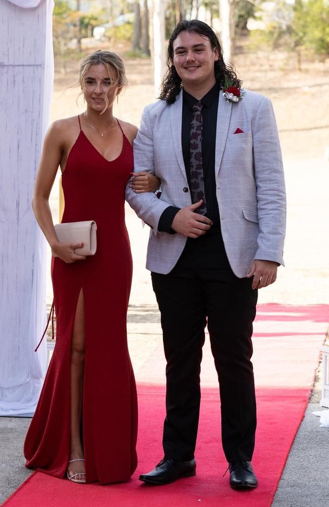 Lilly Wells and Cooper Searl arrive at the Gympie State High School formal 2023. November 16, 2023. Picture: Christine Schindler