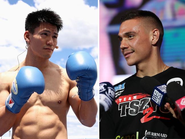 Takeshi Inoue copped a glancing blow from Tszyu's slip of the tongue. Photo: Getty Images