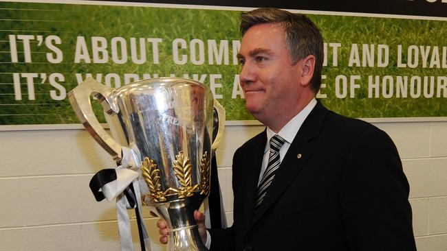 Eddie McGuire with the premiership cup in 2010.