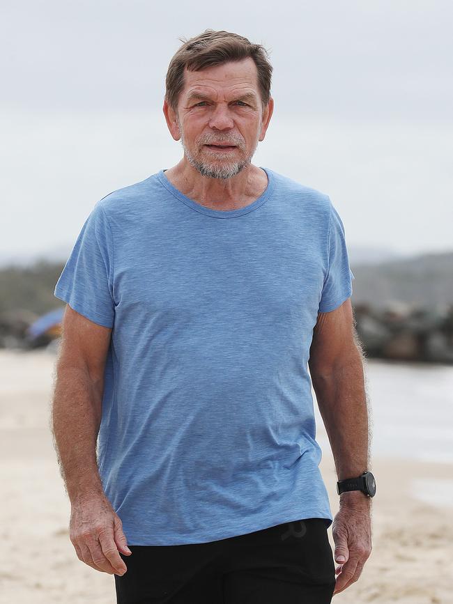 Flight Centre chief Graham “Skroo” Turner at Noosa Beach. Picture: Annette Dew