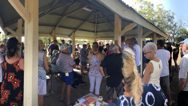 Salisbury residents rally to protest about the proposed development at Rosebank Square. Photo: Dave Roach 