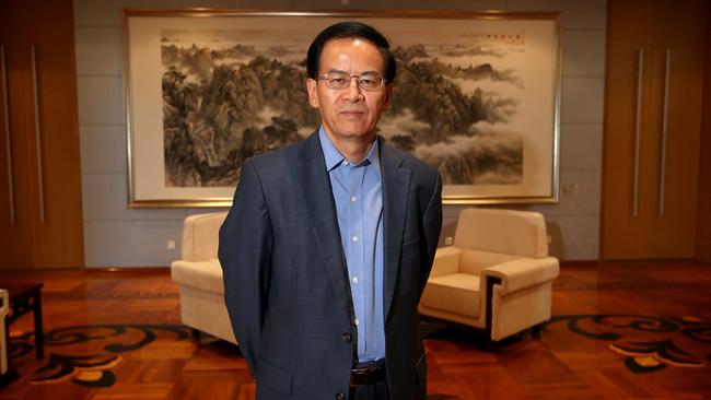 China’s envoy to Australia, Cheng Jingye, at the Chinese Ambassador's residence in Canberra. Picture: Kym Smith