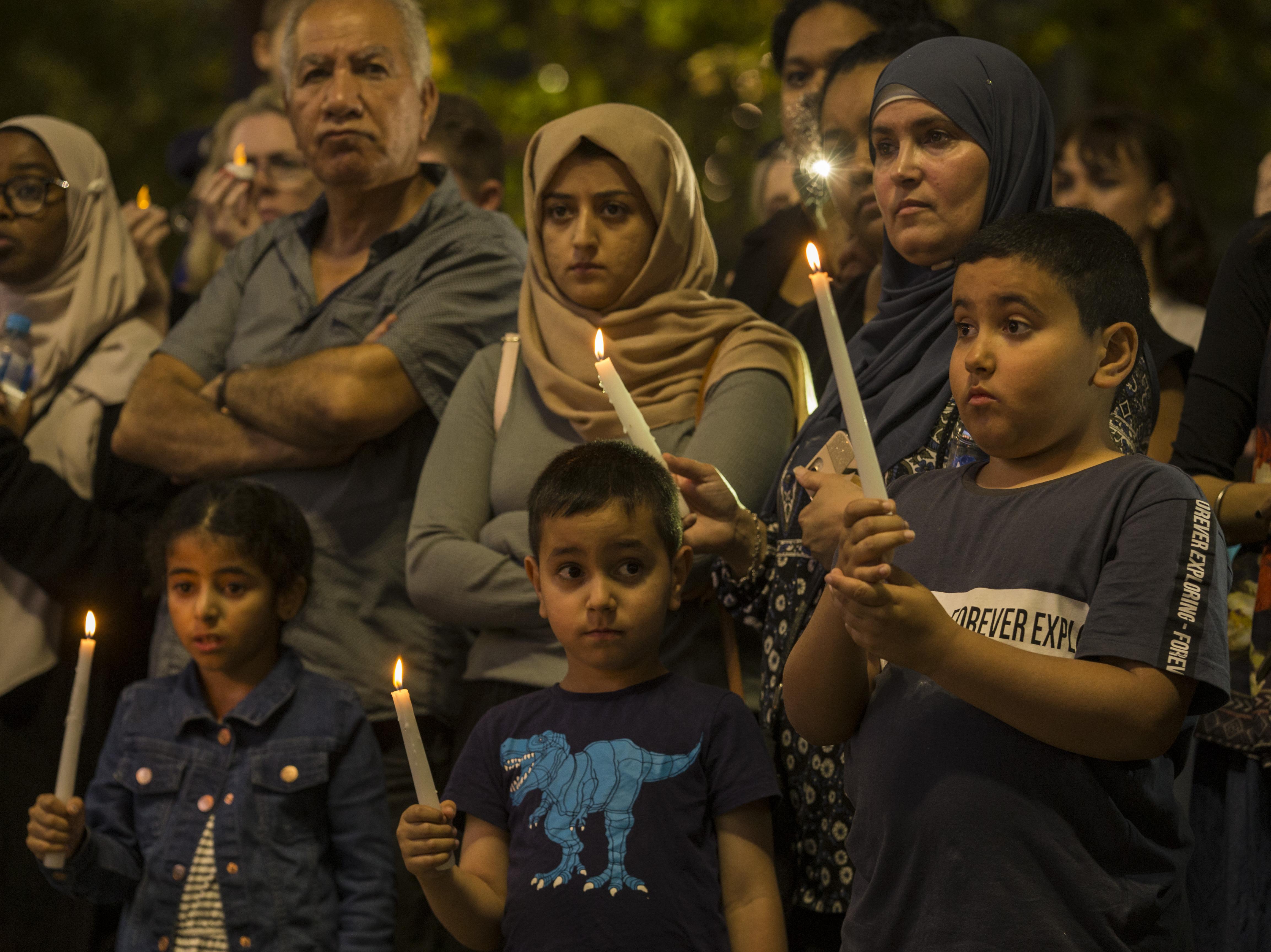 Candle light vigil in Murray Street Mall for those who were murdered in New Zealand.Picture: Ross Swanborough. 160319