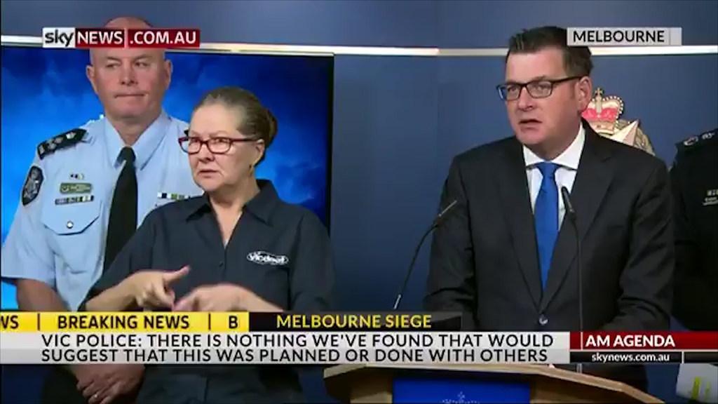 Daniel Andrews addresses the media after Melbourne siege