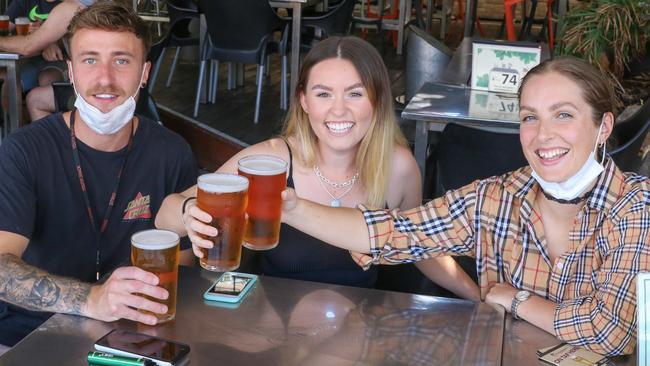 Customers at the Tap Bar on Mitchell will need to prove they are double vaxxed before enjoying a cold one. Picture Glenn Campbell