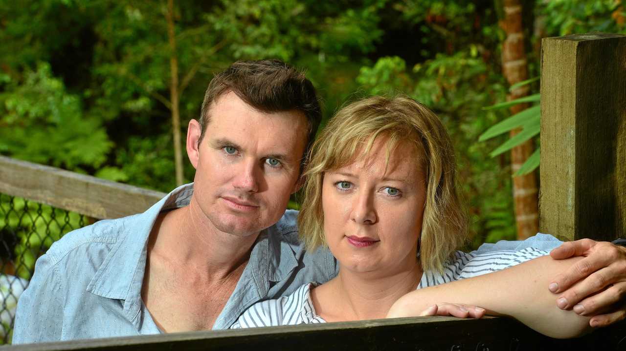 Beau and Kerry Hartshorn of Eumundi lost their home and business when Walton Construction failed to pay them for landscaping work their business did on the Nambour Coles job. Picture: John McCutcheon