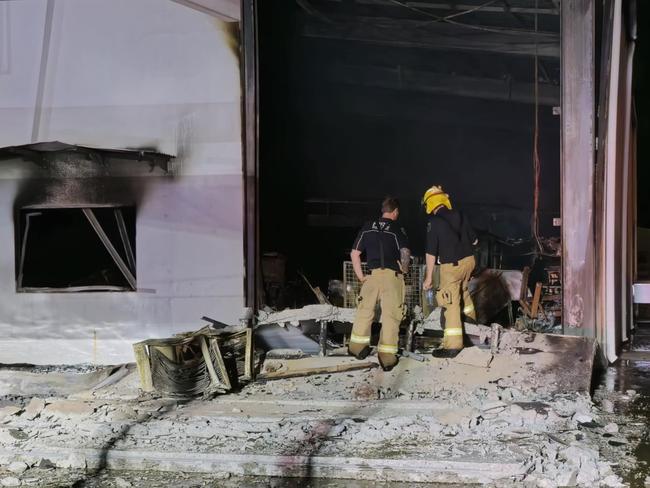 A suspicious fire has raged through a Rockhampton business overnight.