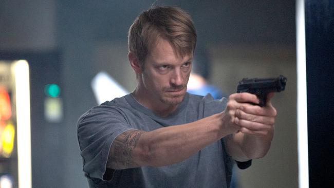 Joel Kinnaman in John Woo’s new action-thriller, Silent Night.