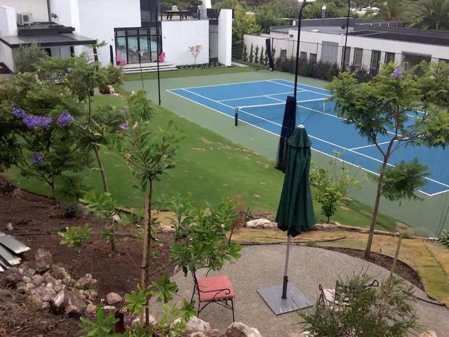 In floor heating, a pool and tennis court — see how the other half live. Picture: Airbnb